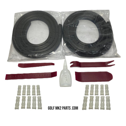 VW Golf Mk2 / Jetta Mk2 Roof Gutter Rubber Replacement Kit – Left & Right Set – 191853705