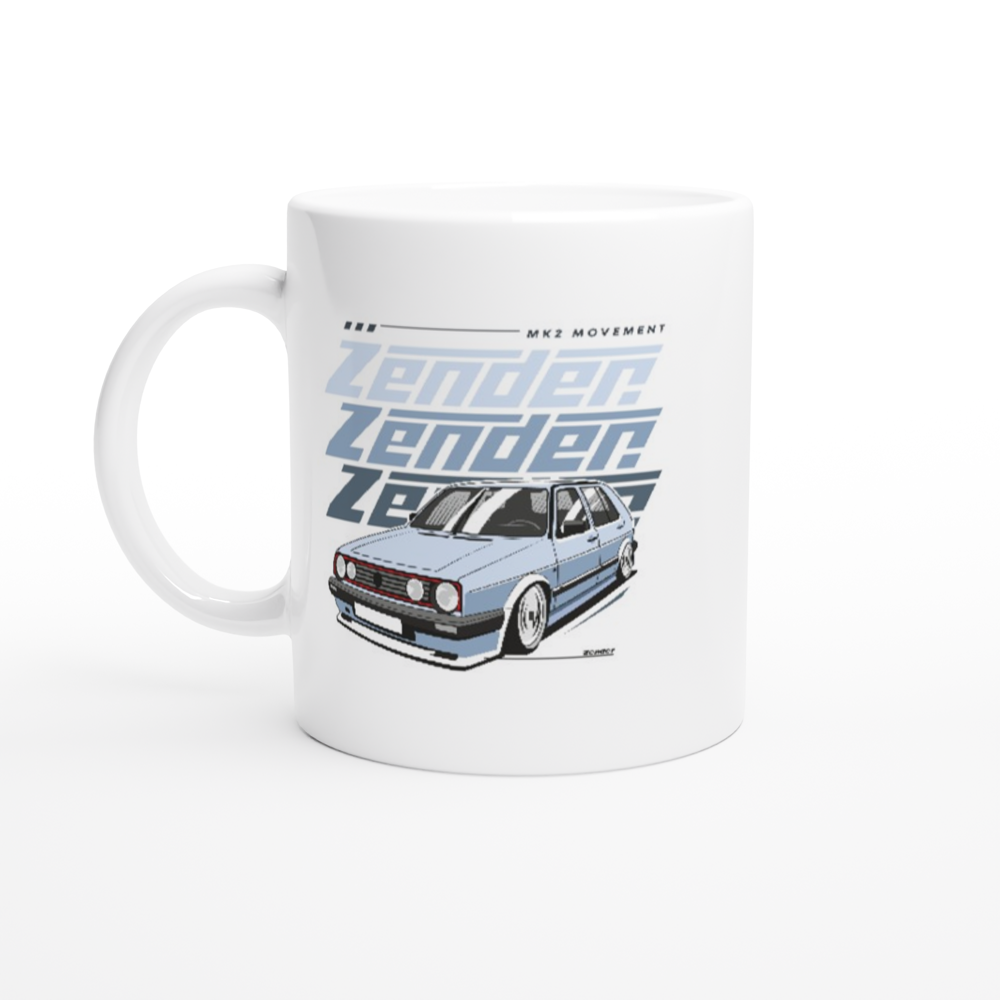 MK2Movement Zender White 11oz Ceramic Mug
